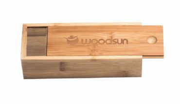 Caja de madera de bamb para gafas de sol  