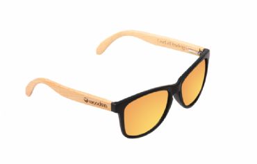 Gafas de sol de madera MIX Natural de Bamb & Orange lens