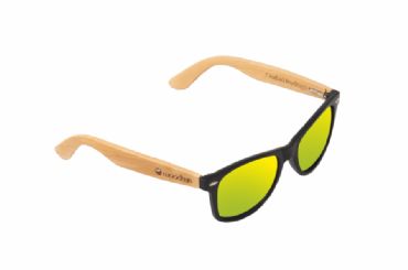 Gafas de sol de madera MIX Natural de Bamb  & Yellow lens