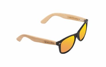 Gafas de sol de madera MIX Natural de Bamb  & Orange lens