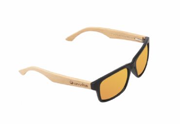 Gafas de sol de madera MIX Natural de Bamb  & Orange lens