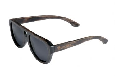 Gafas de sol de madera Natural Painted Retro  de Bamb  &  Black  lens