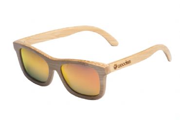 Gafas de sol de madera Natural  de Bamb  & Orange lens