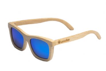  Gafas de sol de madera Natural  de Bamb  & Blue lens