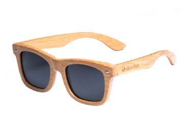 Gafas de sol de madera Natural Carbonized de Bamb  & Black  lens