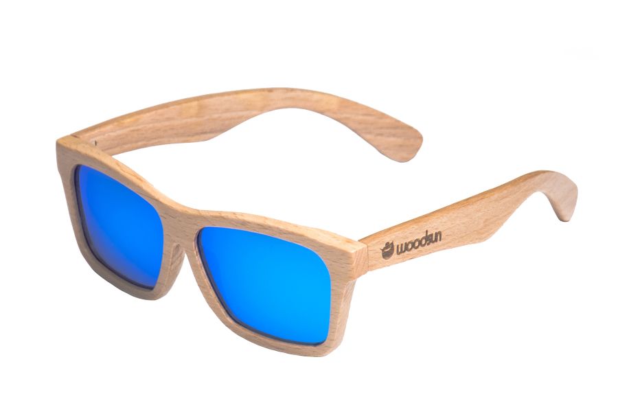 Chimenea costo Perfecto Gafas de sol de madera Natural de Beech