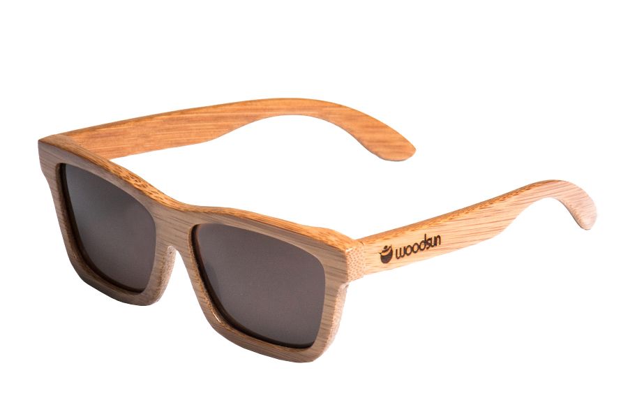 Gafas de sol de madera Natural Carbonized  de Bambú  &  Brown lens