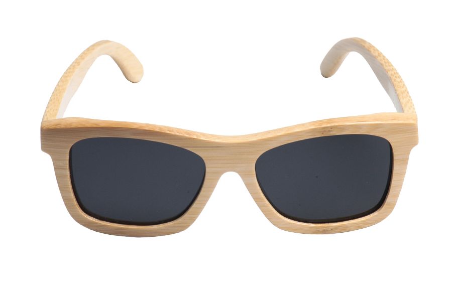 Gafas de sol de madera Natural  de Bambú  & Black  lens