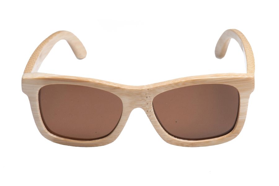 Gafas de sol de madera Natural  de Bambú  & Brown  lens