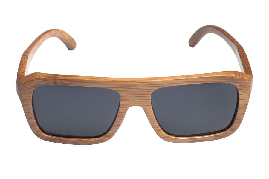 Gafas de sol de madera Natural Carbonized  de Bambú  & Black lens