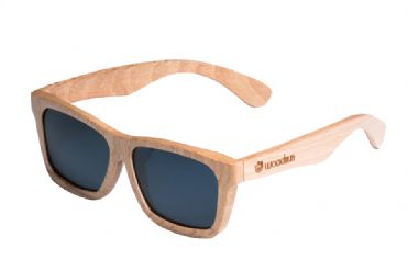 Gafas de sol de madera Natural de Beech  & Black lens