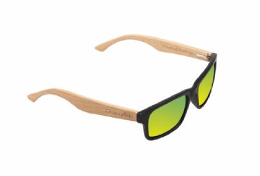  Gafas de sol de madera MIX Natural de Bambú  & Yellow lens