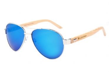 Gafas de sol de madera MIX Natural de Bamb & Blue lens