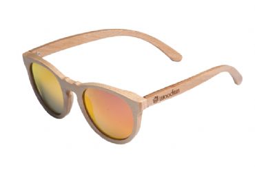 Gafas de sol de madera Natural de Beech  & Orange lens