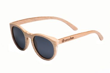 Gafas de sol de madera Natural de Beech  & Black  lens