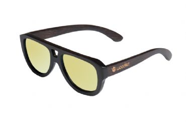 Gafas de sol de madera Natural Painted  de Bamb  &  Yellow  lens