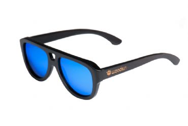 Gafas de sol de madera Natural Painted  de Bamb  &  Blue  lens