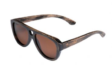 Gafas de sol de madera Natural Painted Retro  de Bamb  &  Brown  lens