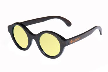 Gafas de sol de madera Natural Painted  de Bamb  & Yellow  lens