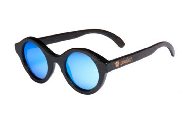 Gafas de sol de madera Natural Painted  de Bamb  & Blue lens