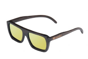 Gafas de sol de madera Natural de Bamb Painted  & Yellow lens