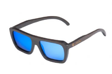 Gafas de sol de madera Natural de Bamb Painted  & Blue lens