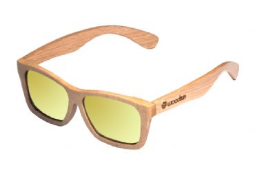 Gafas de sol de madera Natural de Beech  & Yellow lens