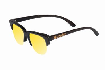 Gafas de sol de madera painted bamboo & strong yellow Glass